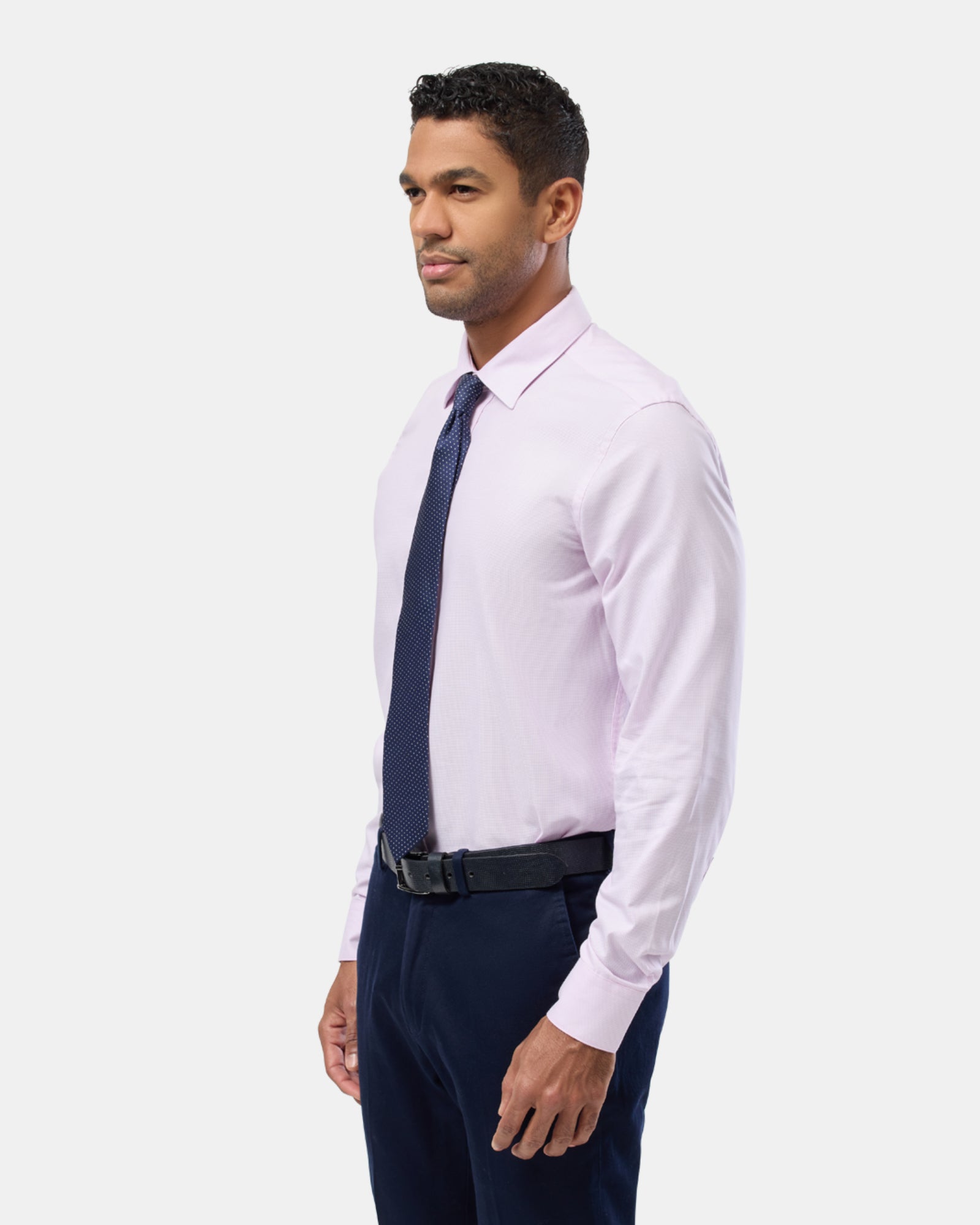 Textured Plain Reg Fit Business Shirt