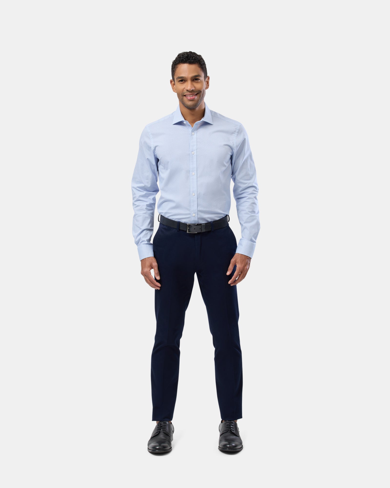 Geo Print Reg Fit Stretch Business Shirt