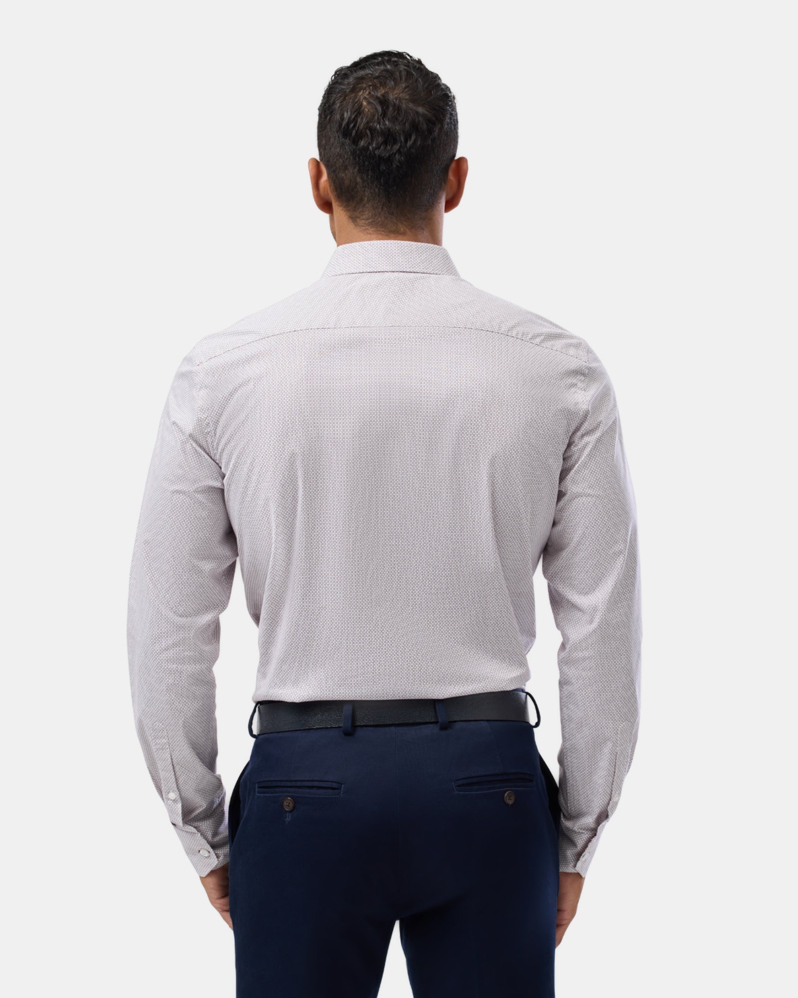 Geo Print Reg Fit Stretch Business Shirt