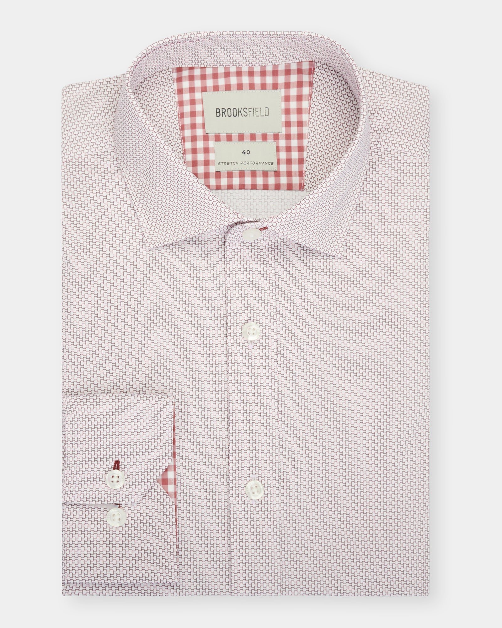 Geo Print Reg Fit Stretch Business Shirt