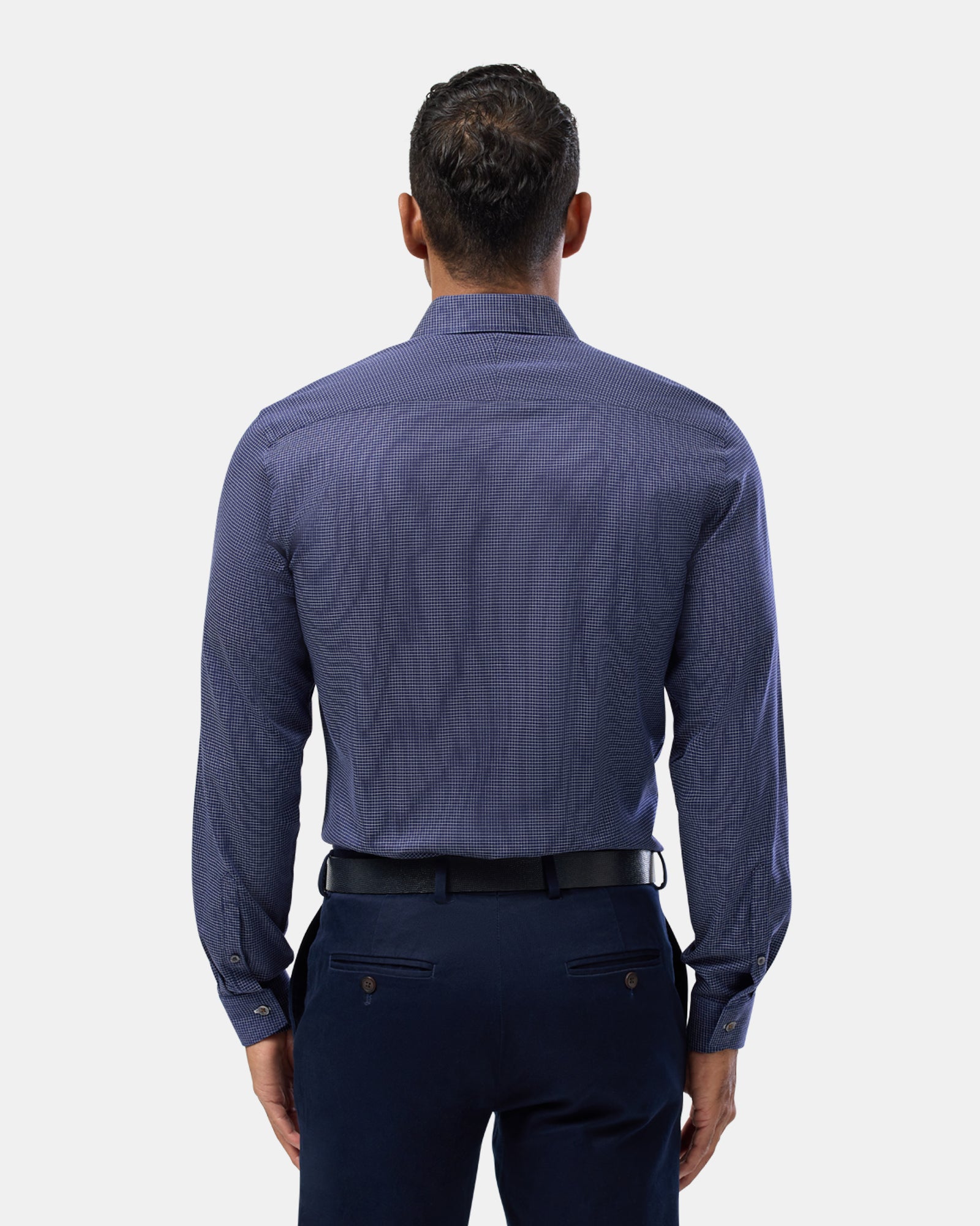 Mini Windowpane Slim Fit Dress Shirt