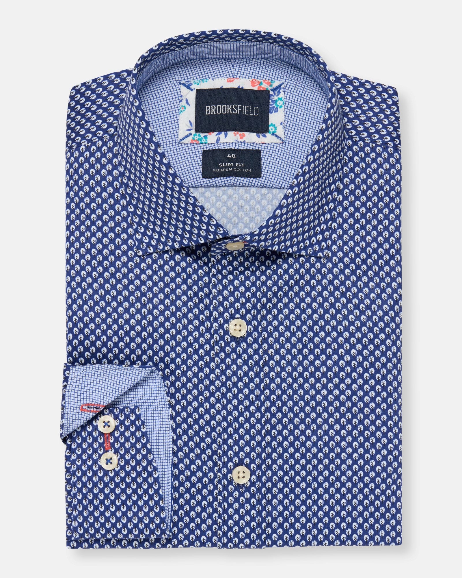LUXE PRINT SLIM FIT BUSINESS SHIRT