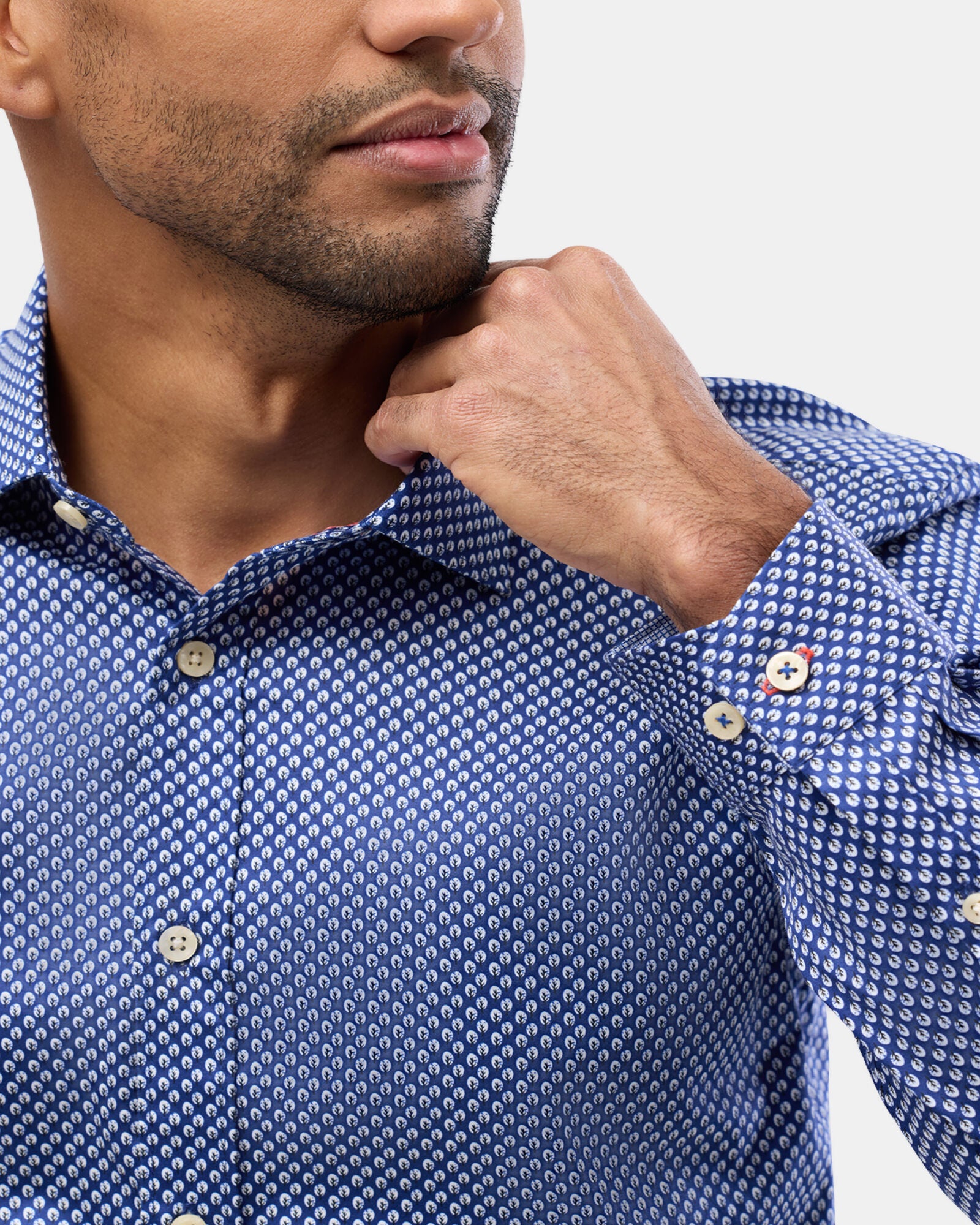 LUXE PRINT SLIM FIT BUSINESS SHIRT