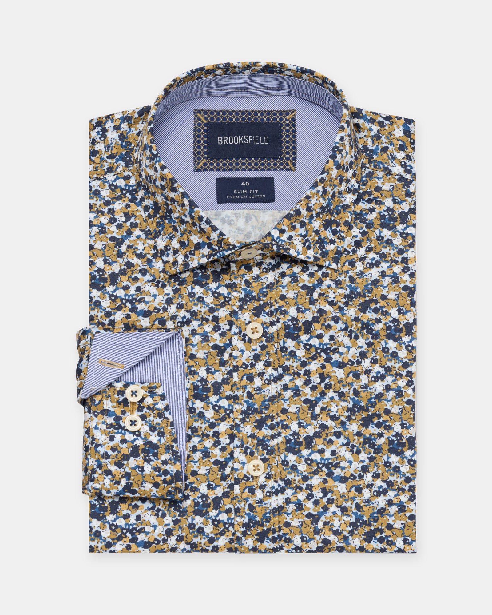 LUXE PRINT SLIM FIT BUSINESS SHIRT