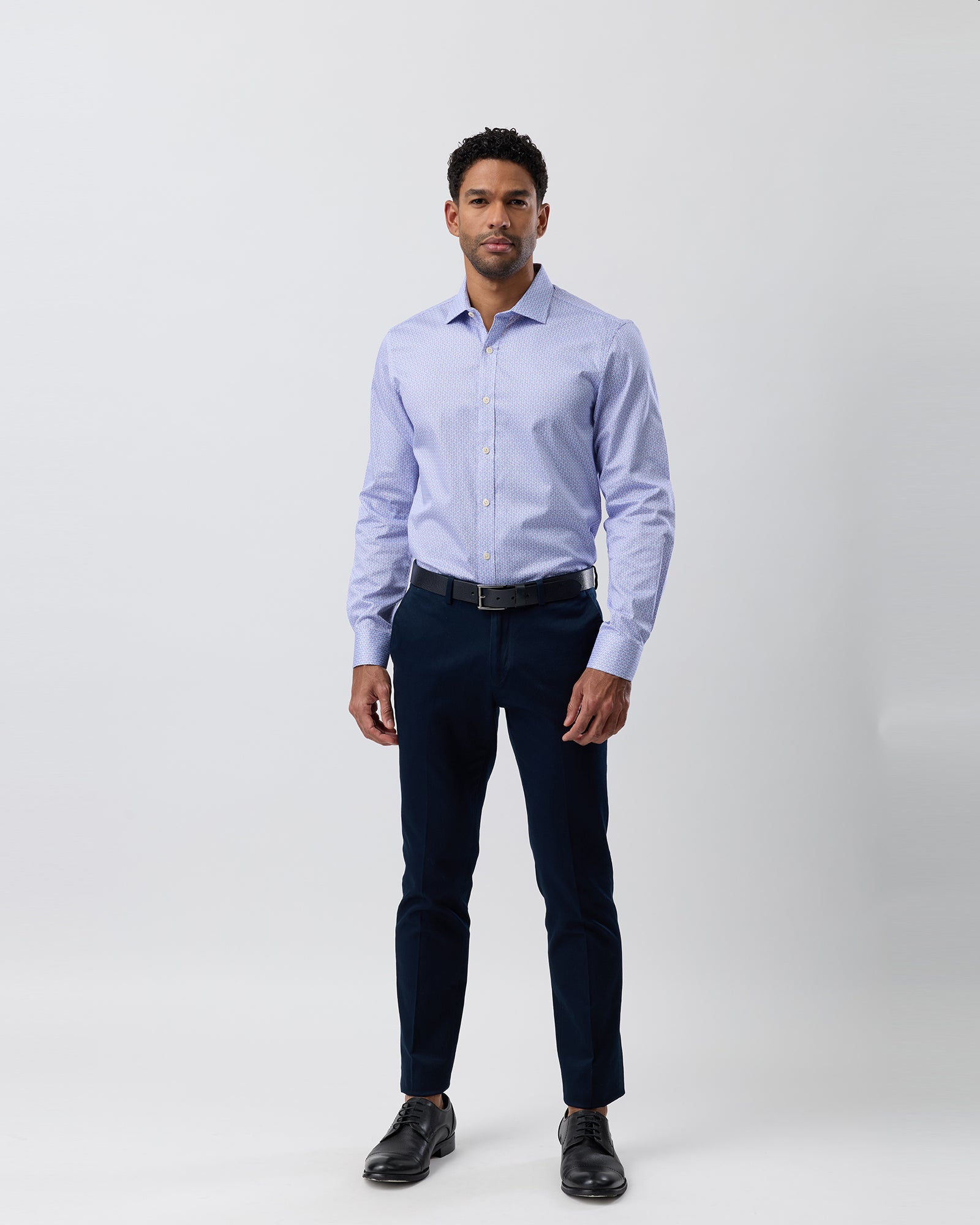 LUXE PRINT SLIM FIT BUSINESS SHIRT