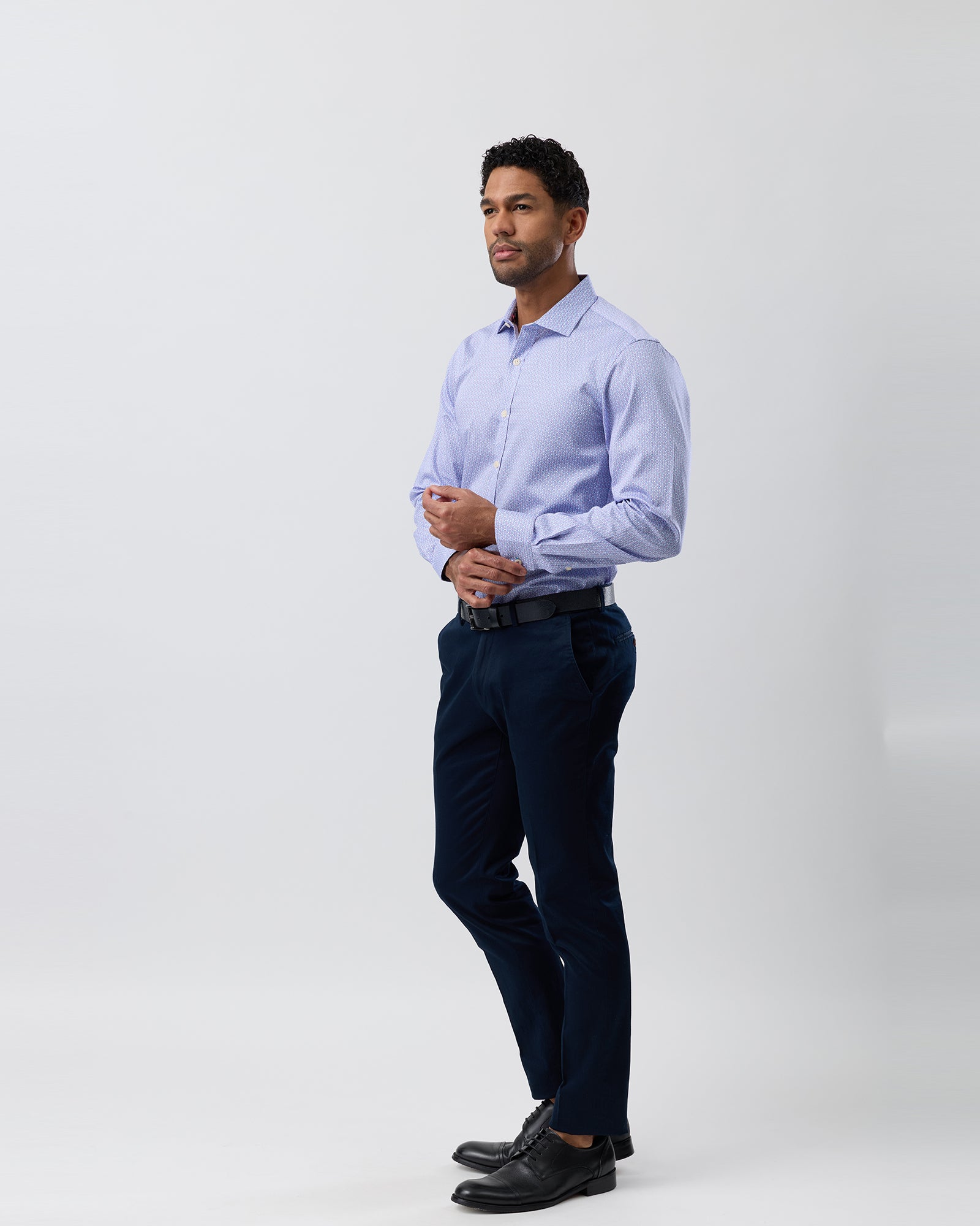 LUXE PRINT SLIM FIT BUSINESS SHIRT