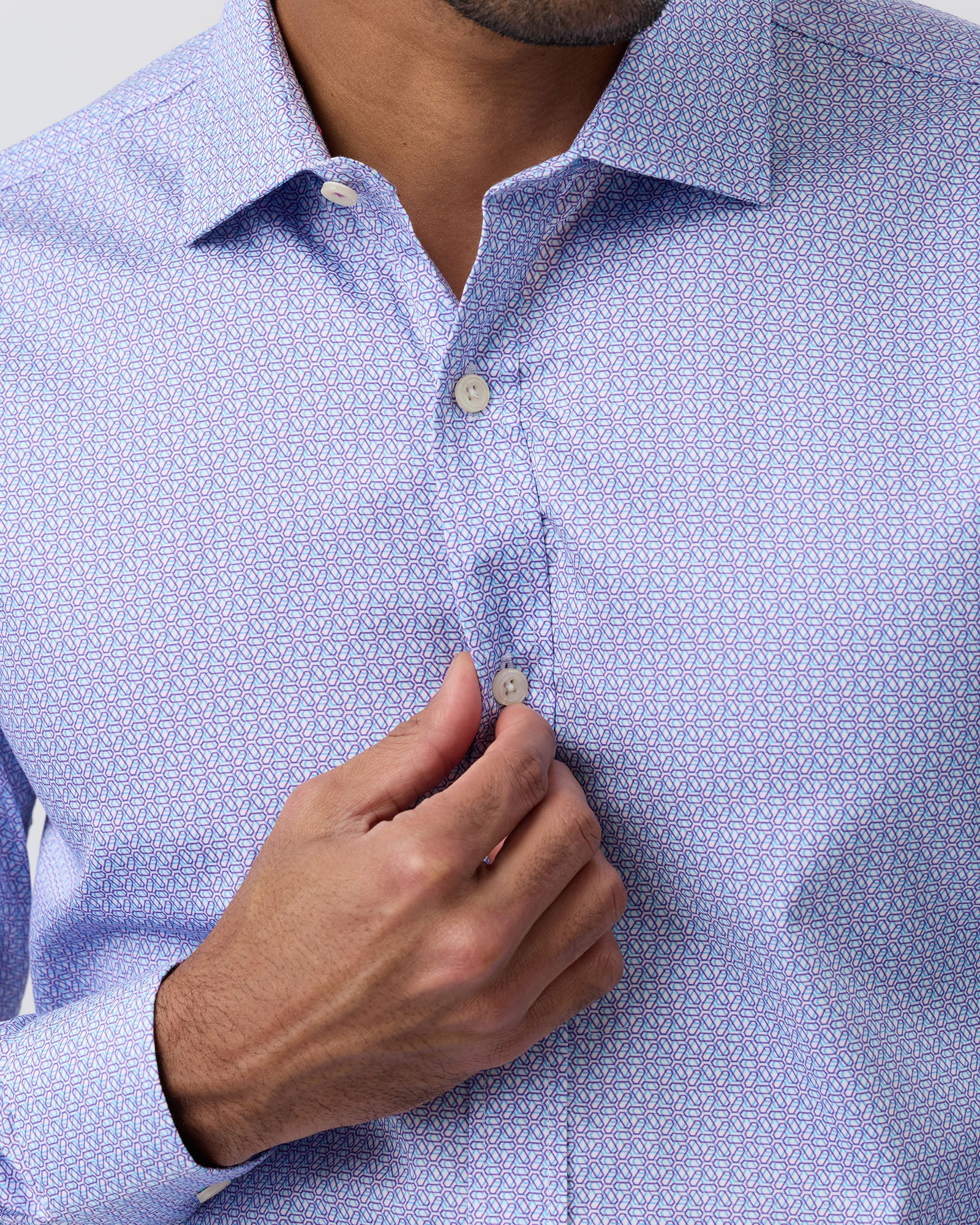 LUXE PRINT SLIM FIT BUSINESS SHIRT