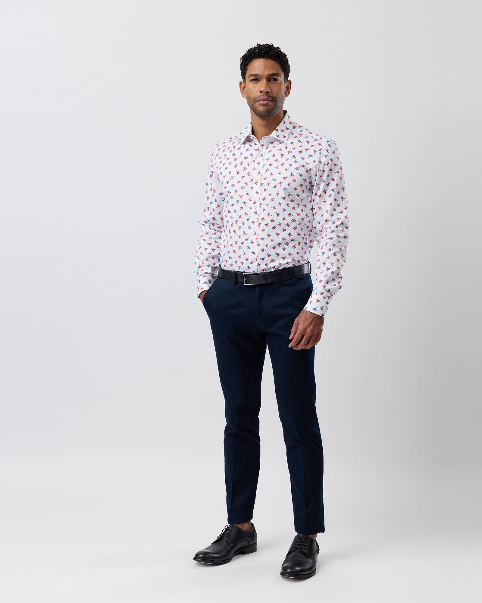 LUXE PRINT SLIM FIT BUSINESS SHIRT