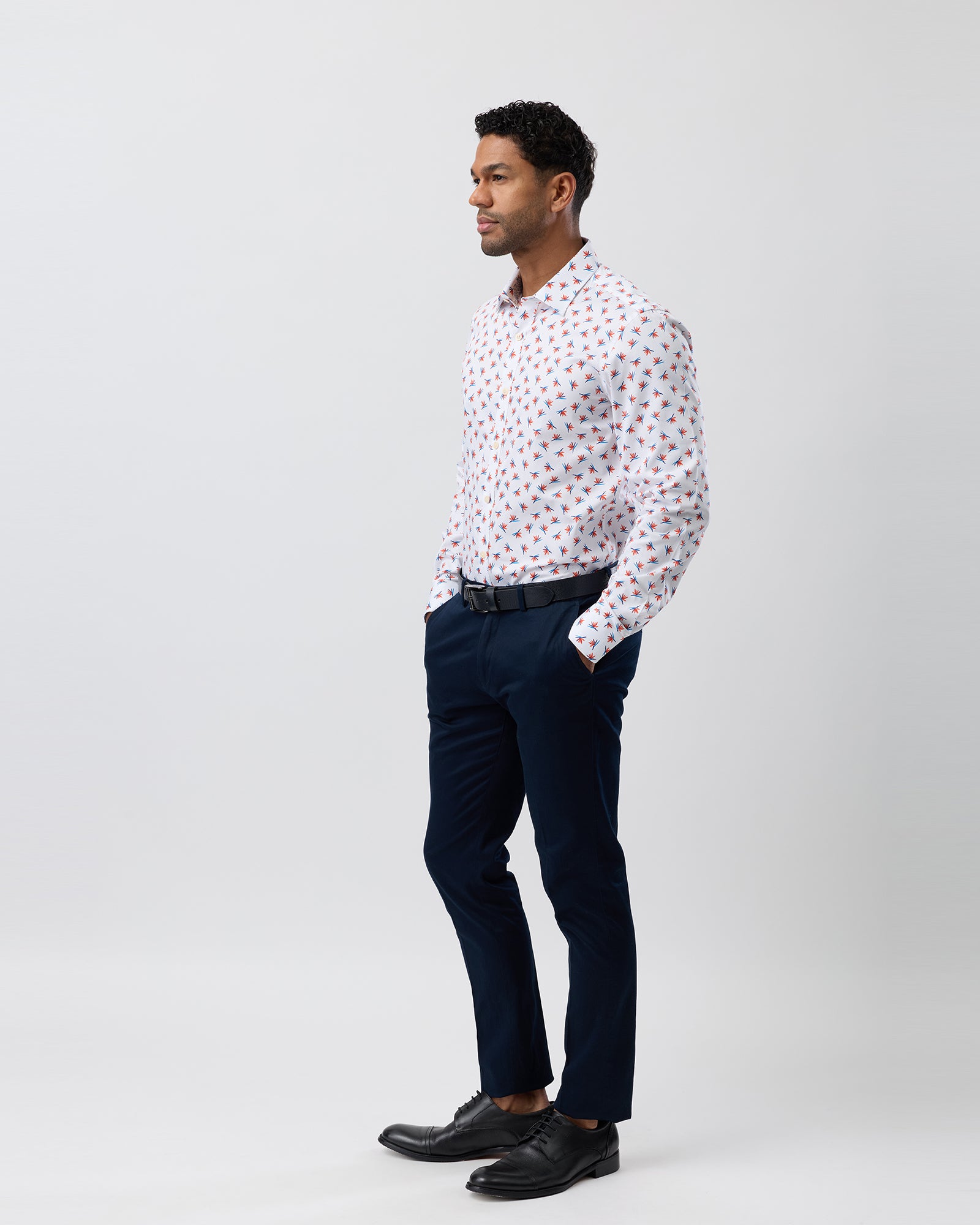 LUXE PRINT SLIM FIT BUSINESS SHIRT