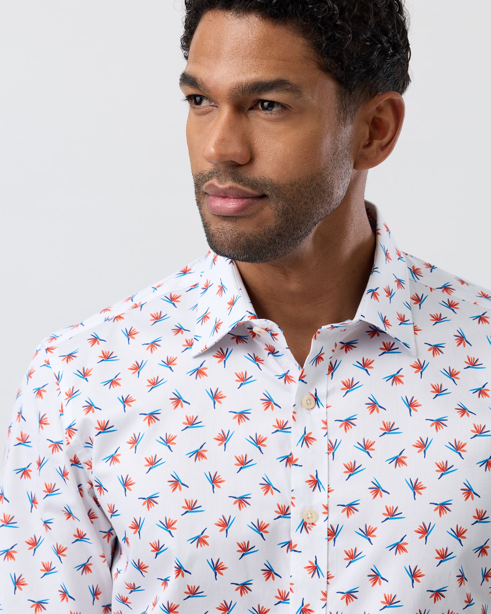 LUXE PRINT SLIM FIT BUSINESS SHIRT