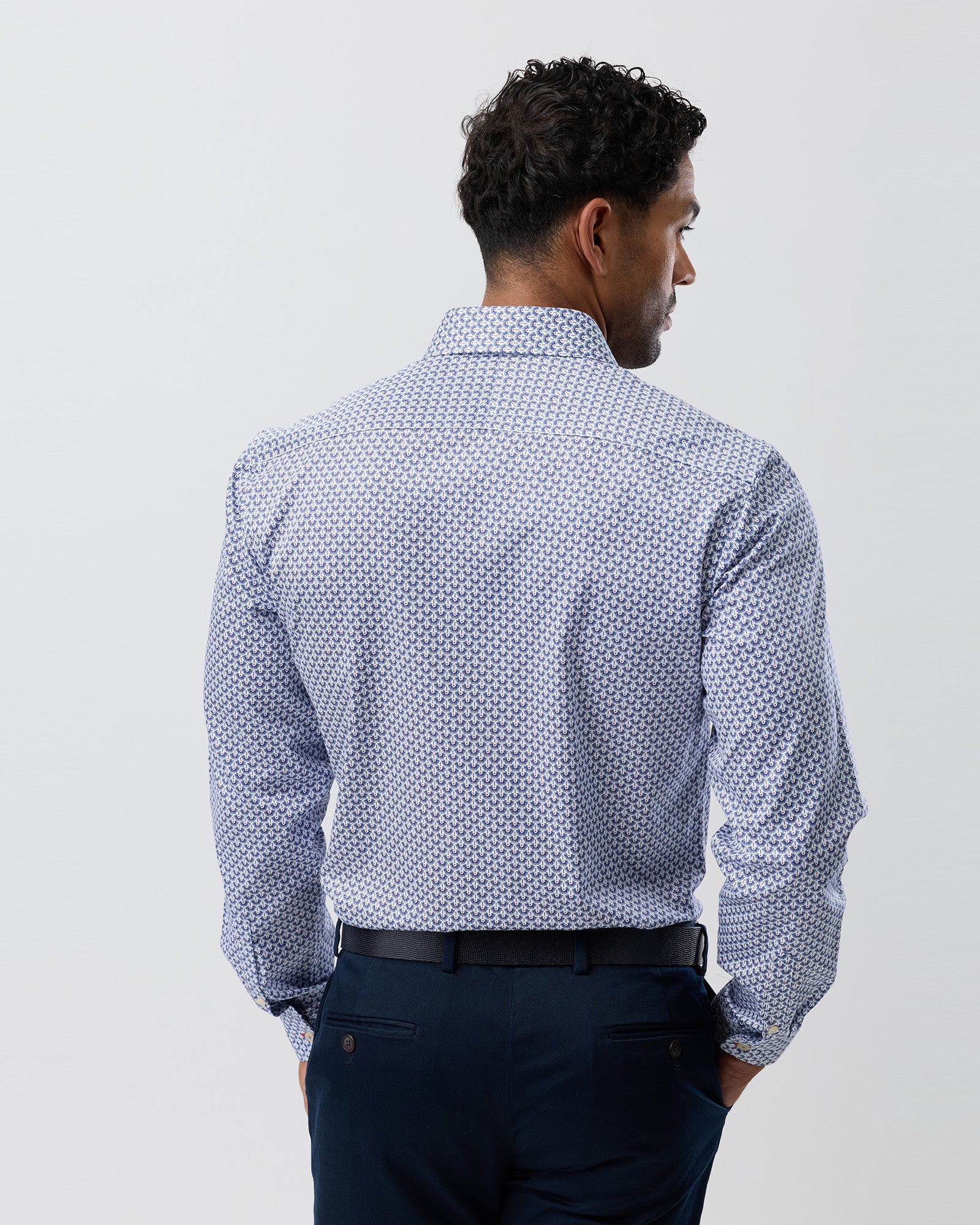 LUXE PRINT SLIM FIT BUSINESS SHIRT