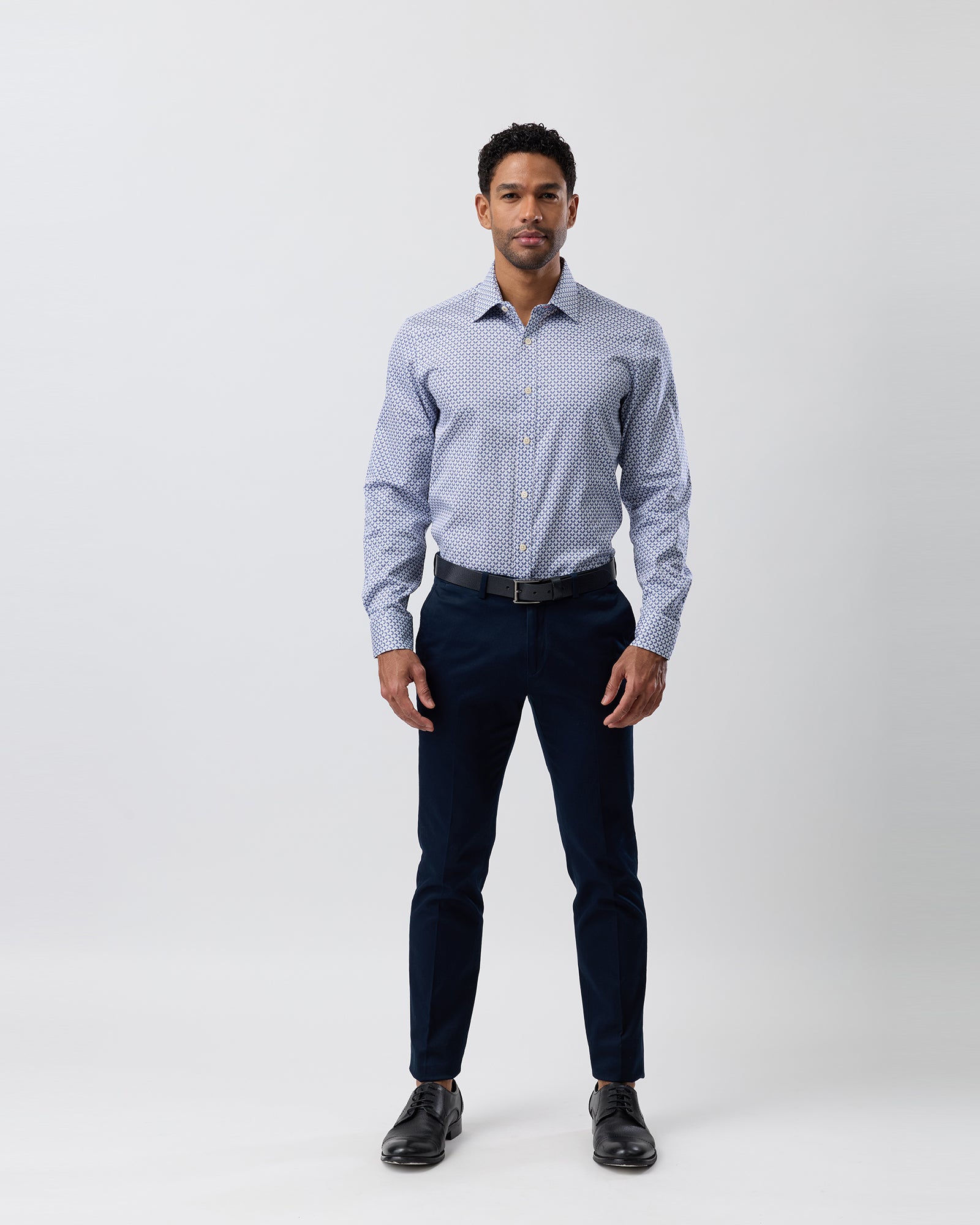 LUXE PRINT SLIM FIT BUSINESS SHIRT