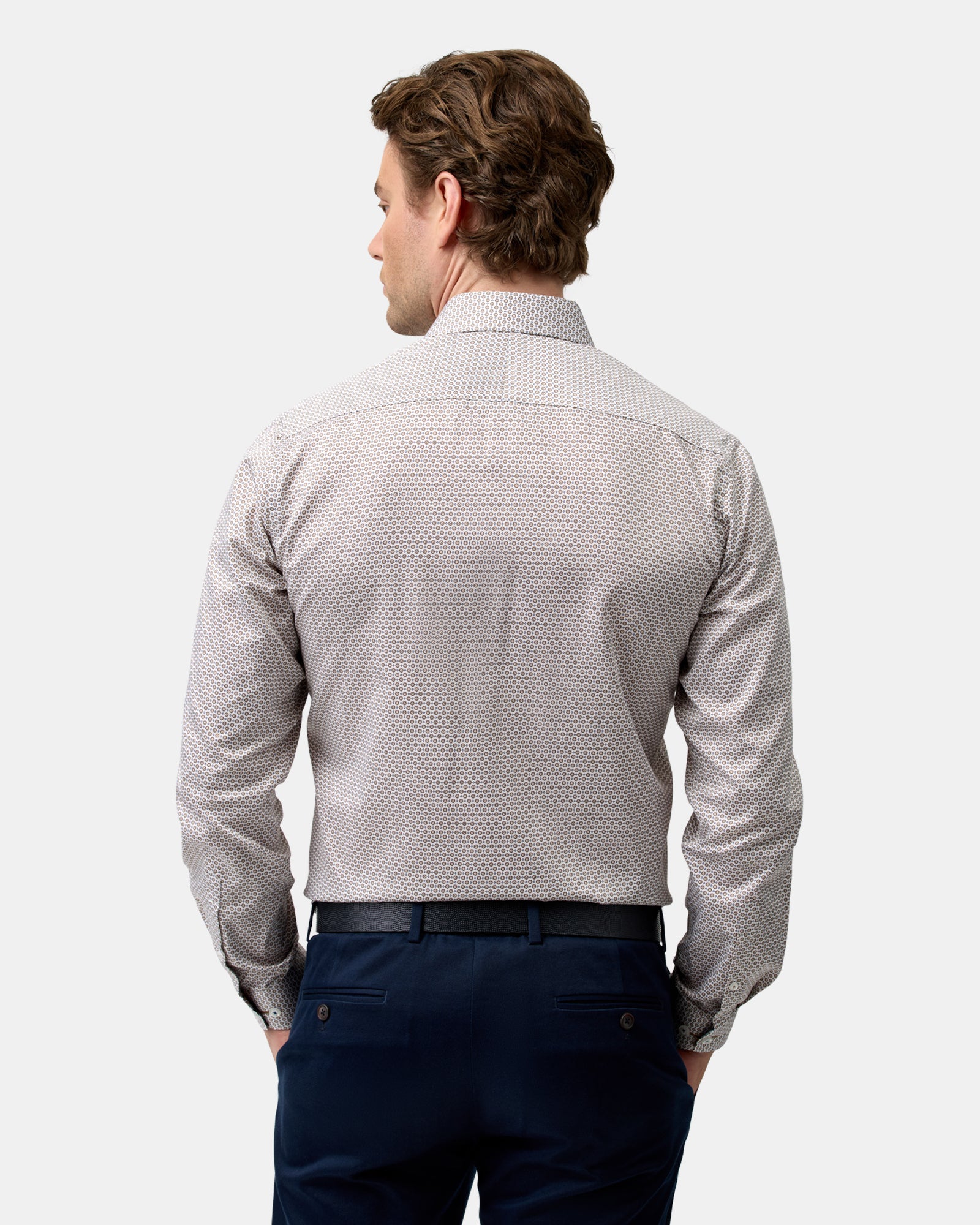 LUXE PRINT SLIM FIT BUSINESS SHIRT