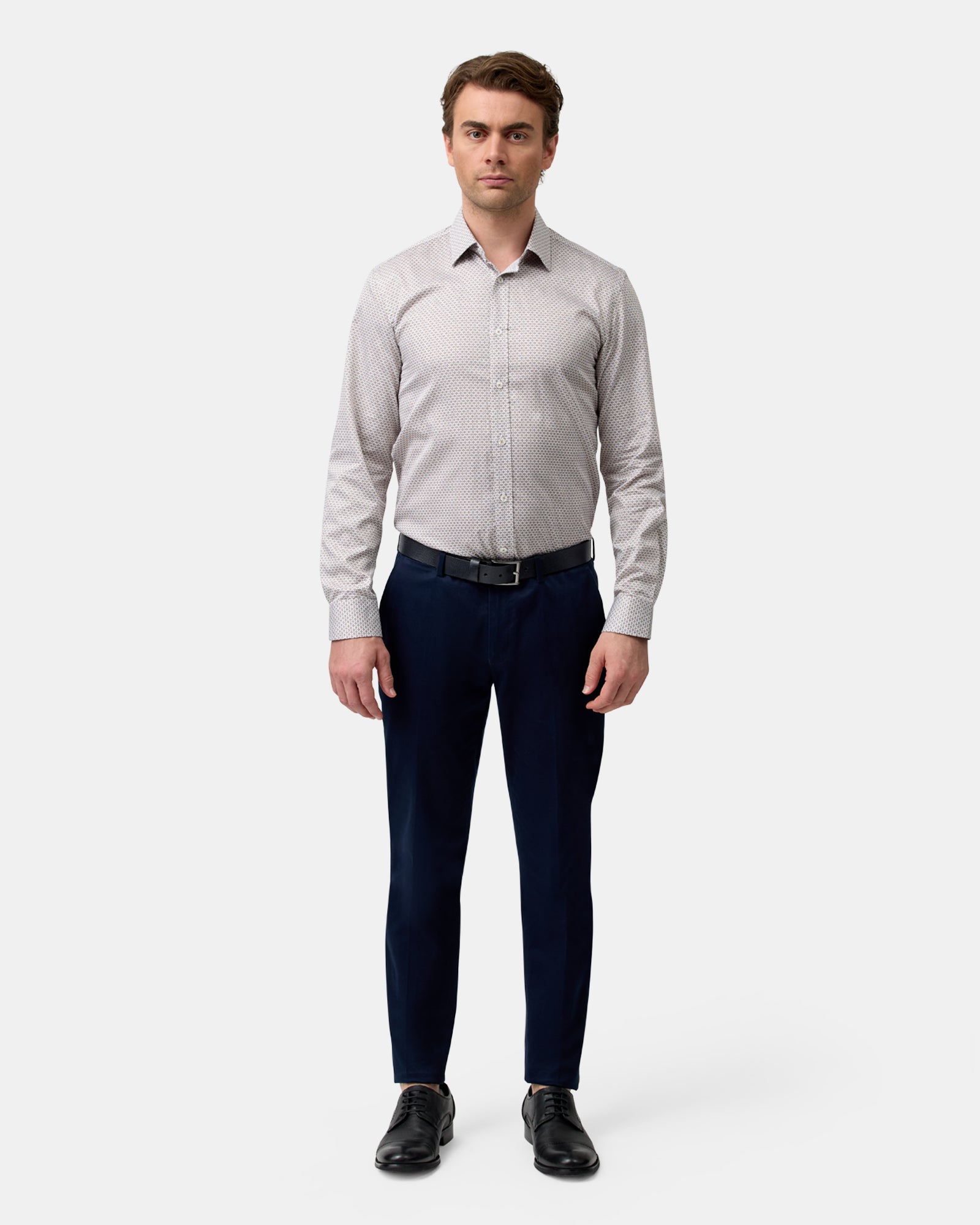 LUXE PRINT SLIM FIT BUSINESS SHIRT