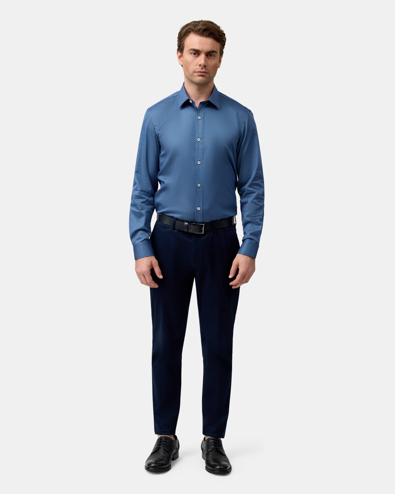 LUXE PRINT SLIM FIT BUSINESS SHIRT