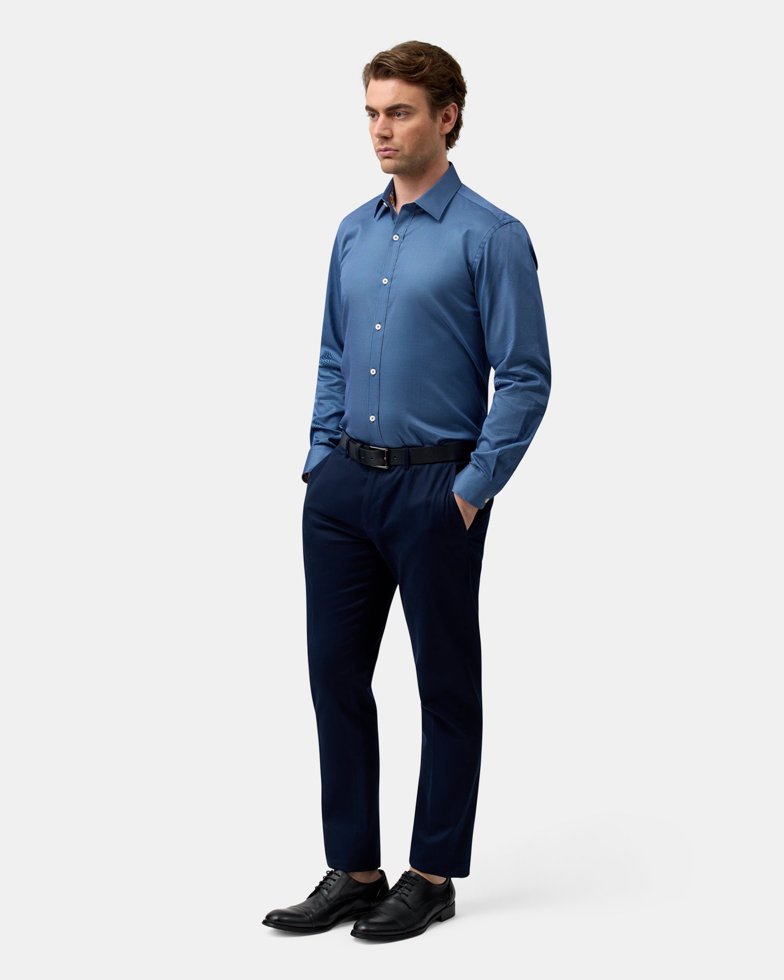 LUXE PRINT SLIM FIT BUSINESS SHIRT