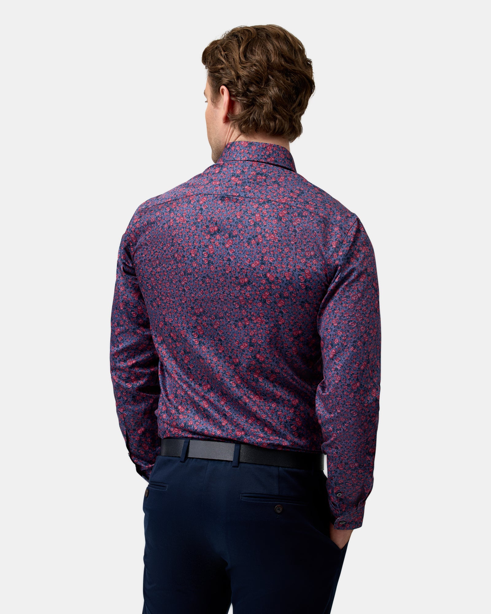 LUXE PRINT SLIM FIT BUSINESS SHIRT