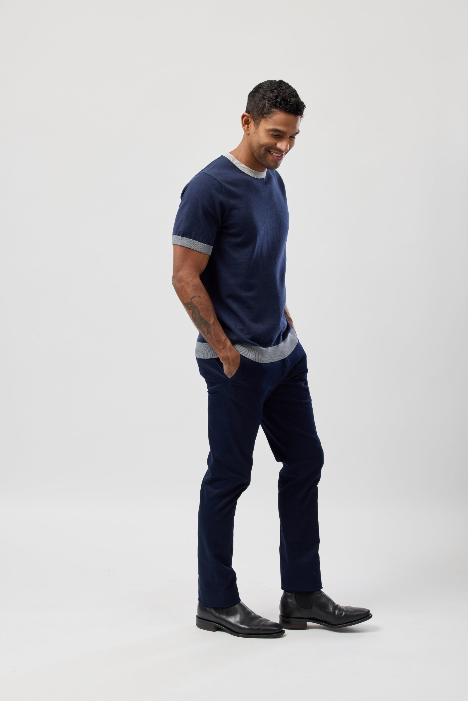 Crew Neck Knitted Tee