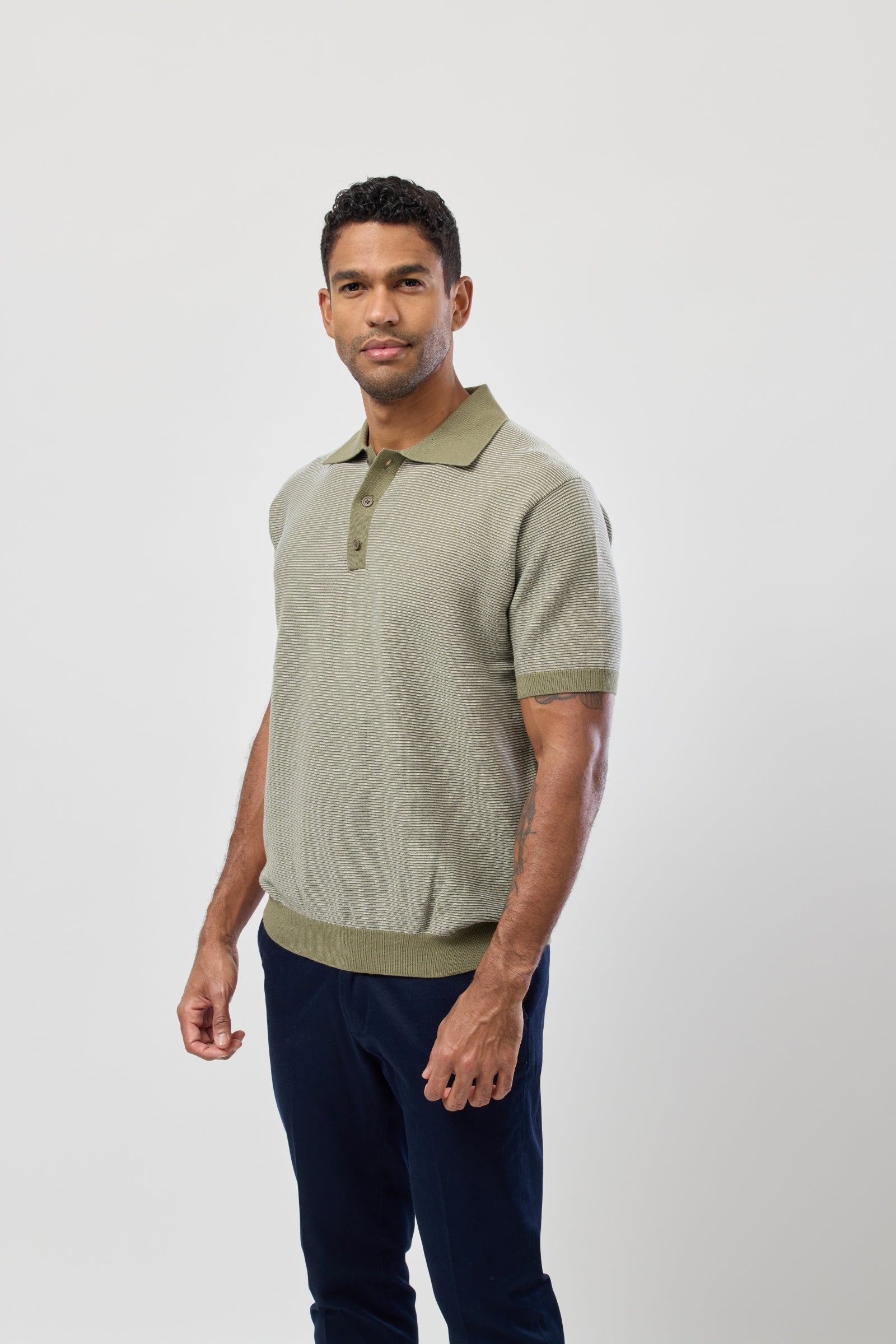 Short Sleeve Knitted Polo