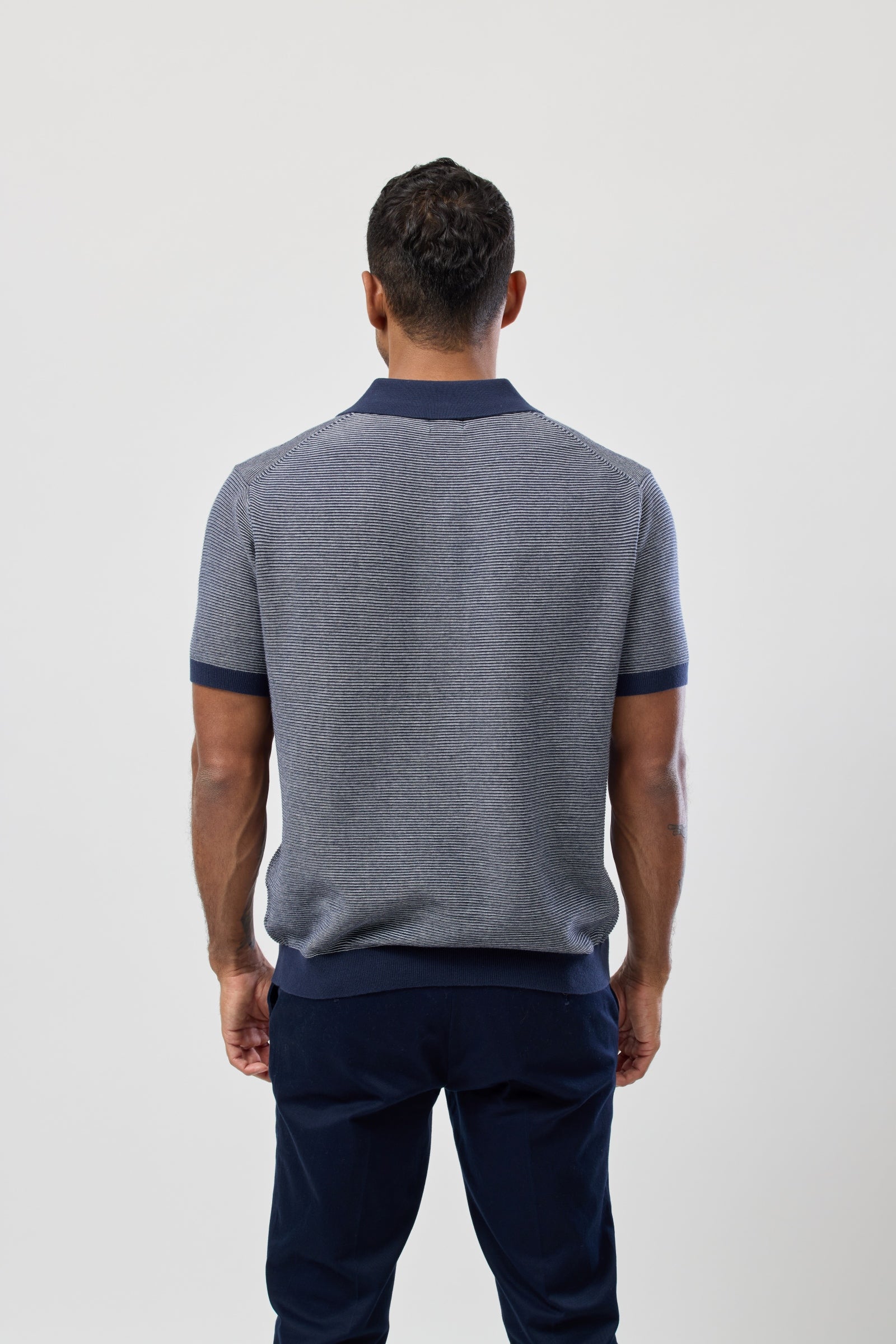 Short Sleeve Knitted Polo