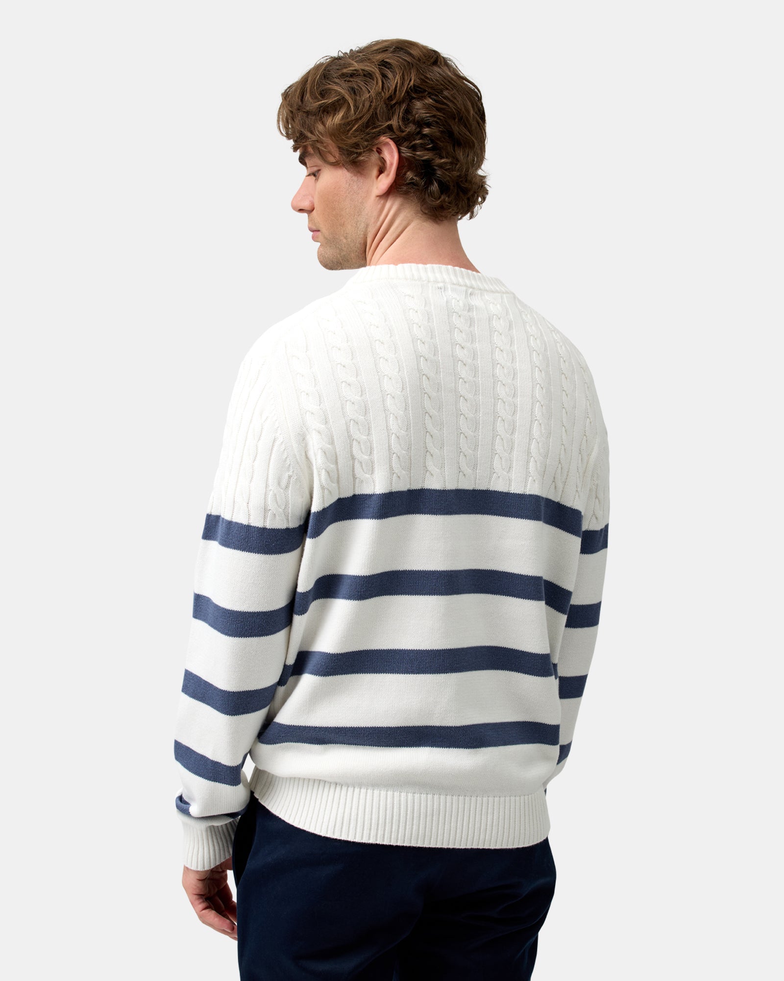 STRIPED CREW KNIT