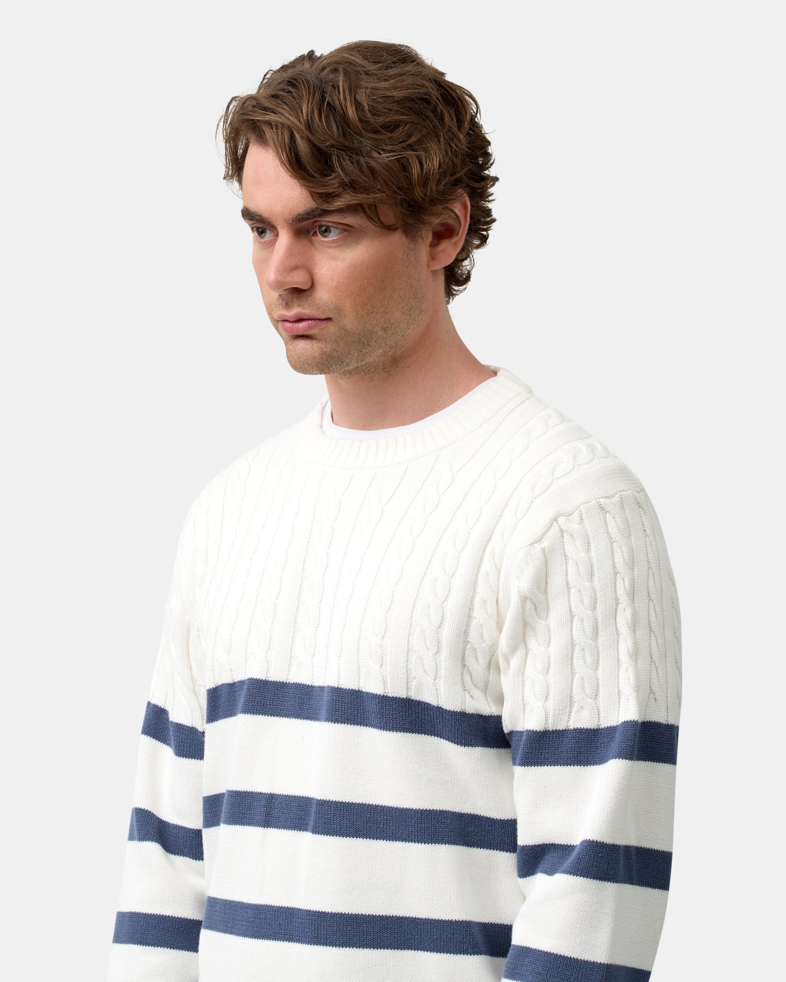 STRIPED CREW KNIT