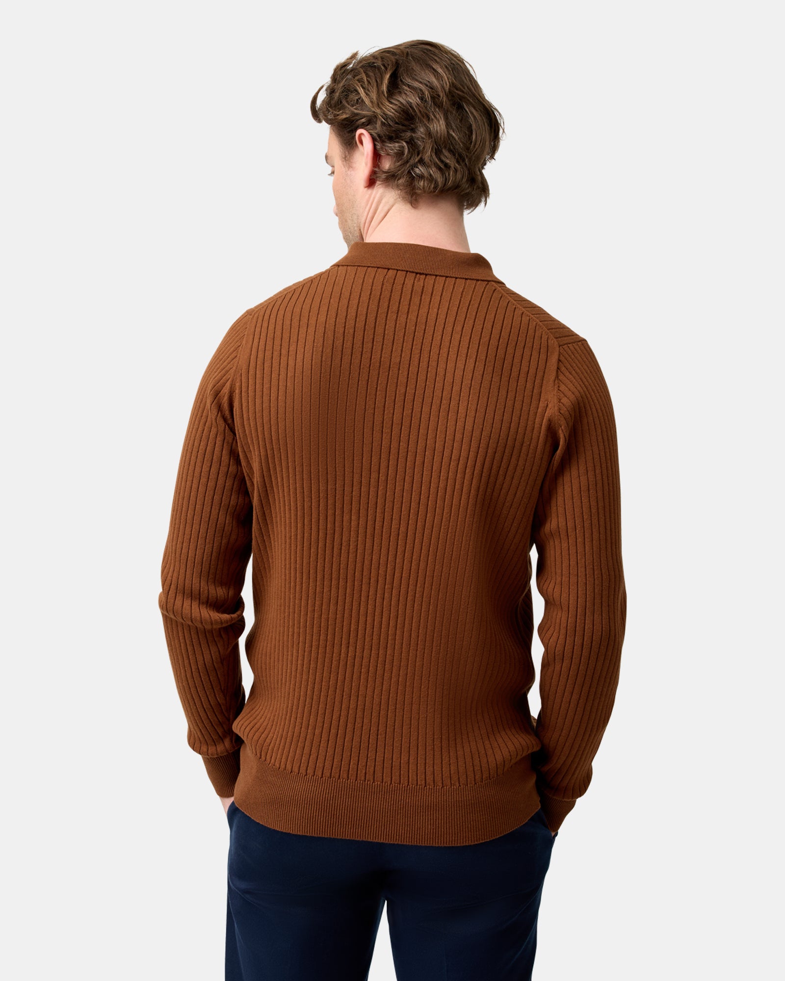 LONG SLEEVE POLO KNIT