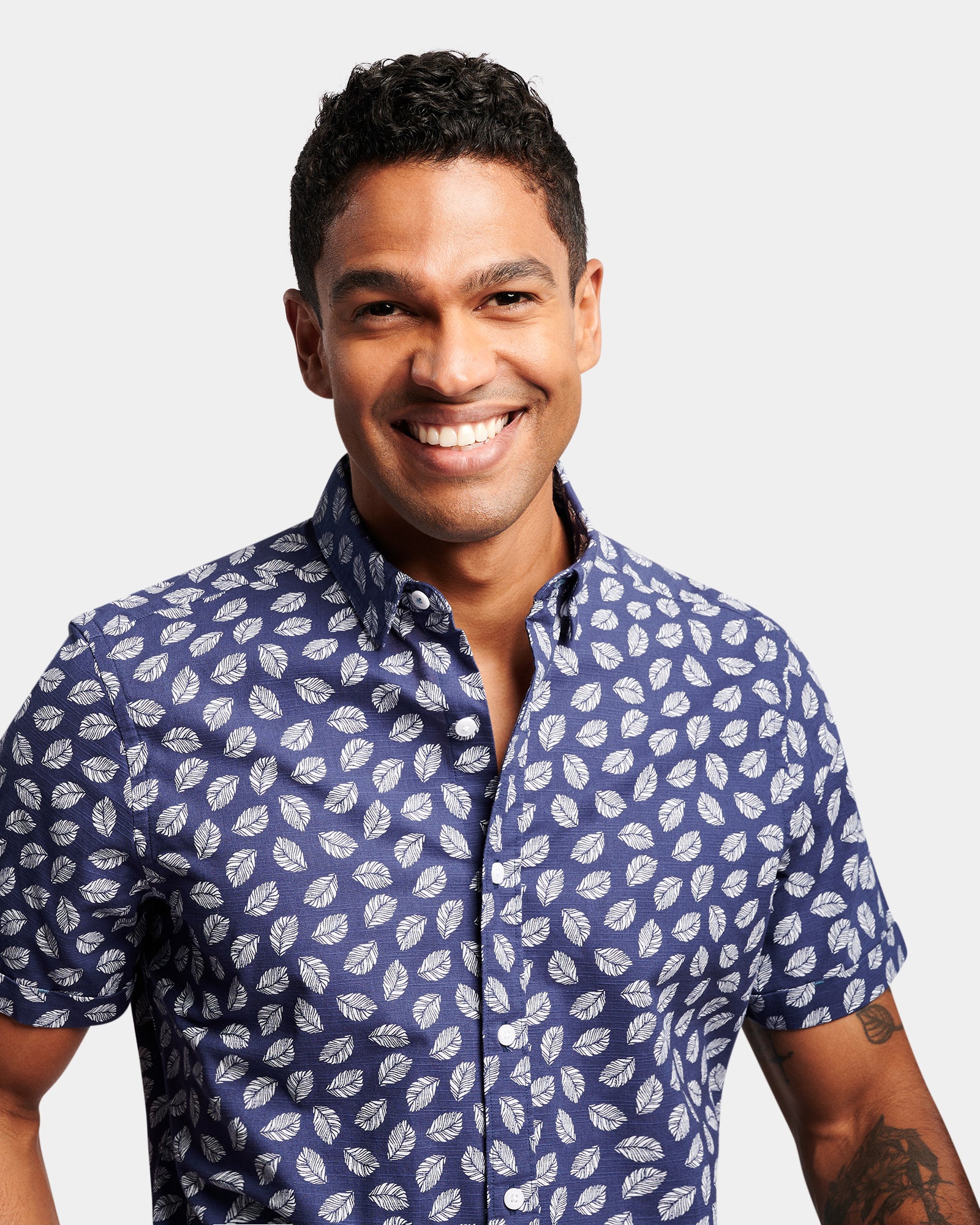 Leaf Print Casual Shirt