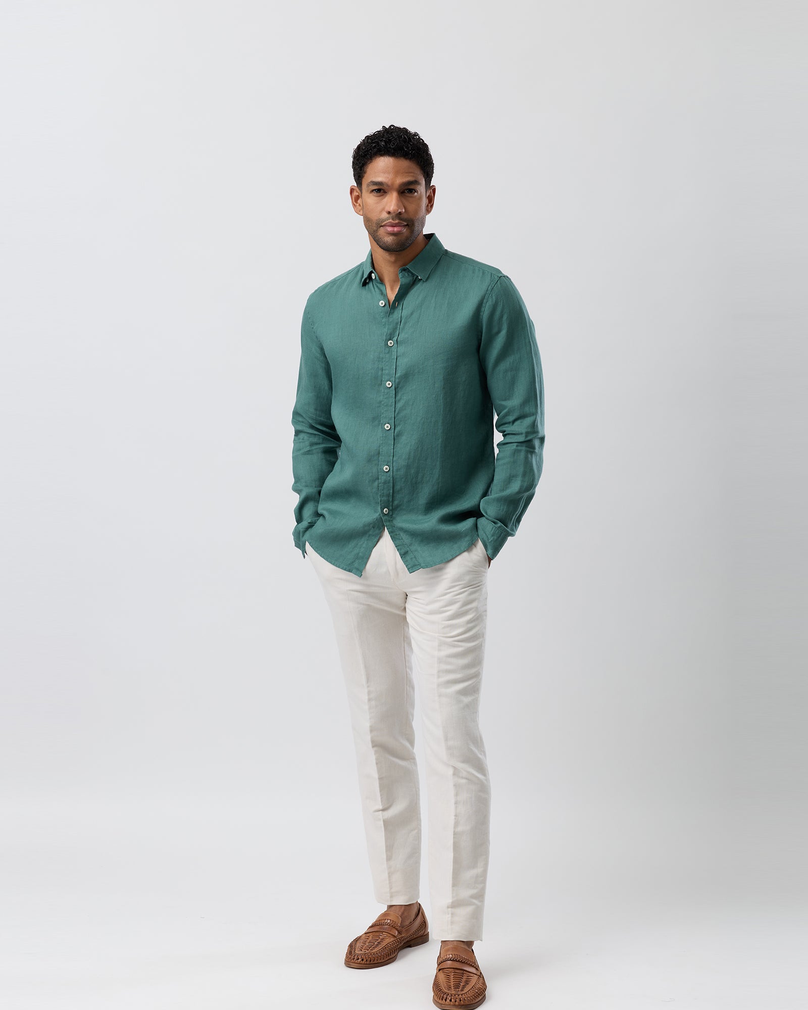 LINEN CASUAL L/S SHIRT
