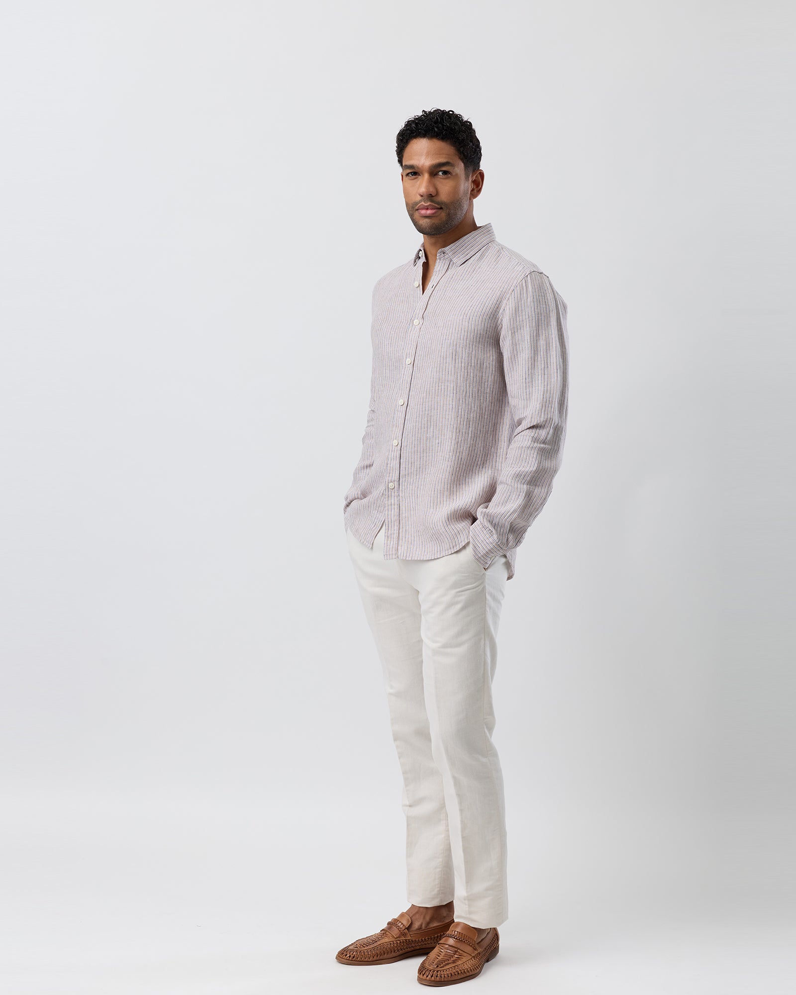 LINEN CASUAL L/S SHIRT