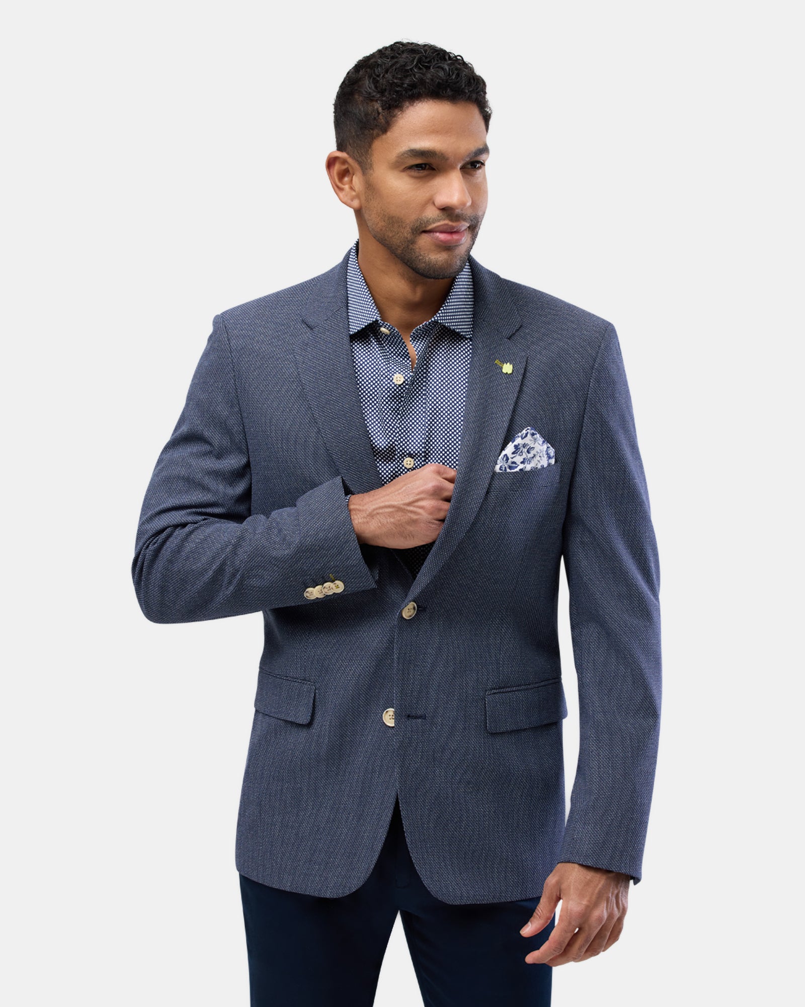Textured Yarn-Dye Blazer