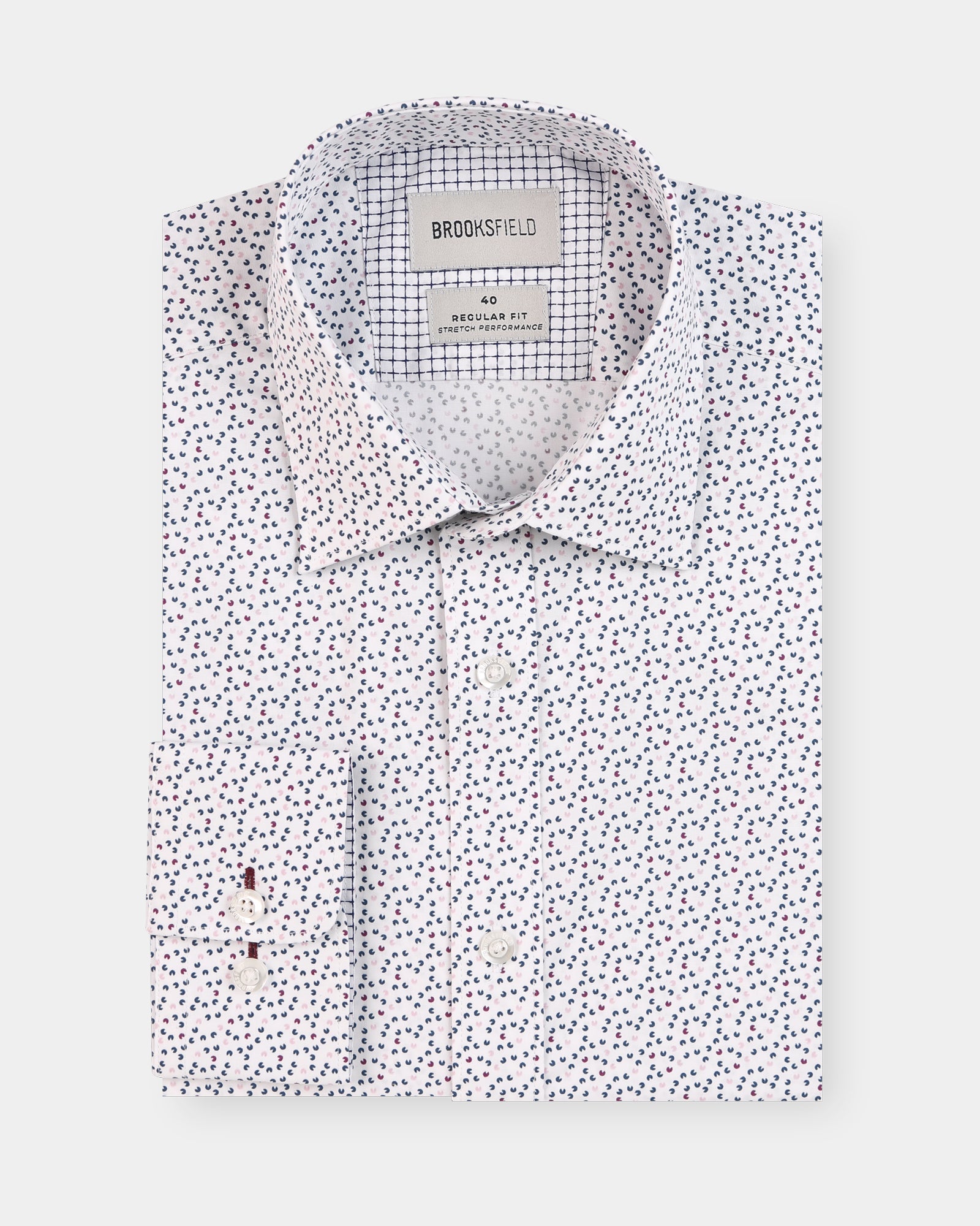 Abstract Print Reg Fit Business Shirt