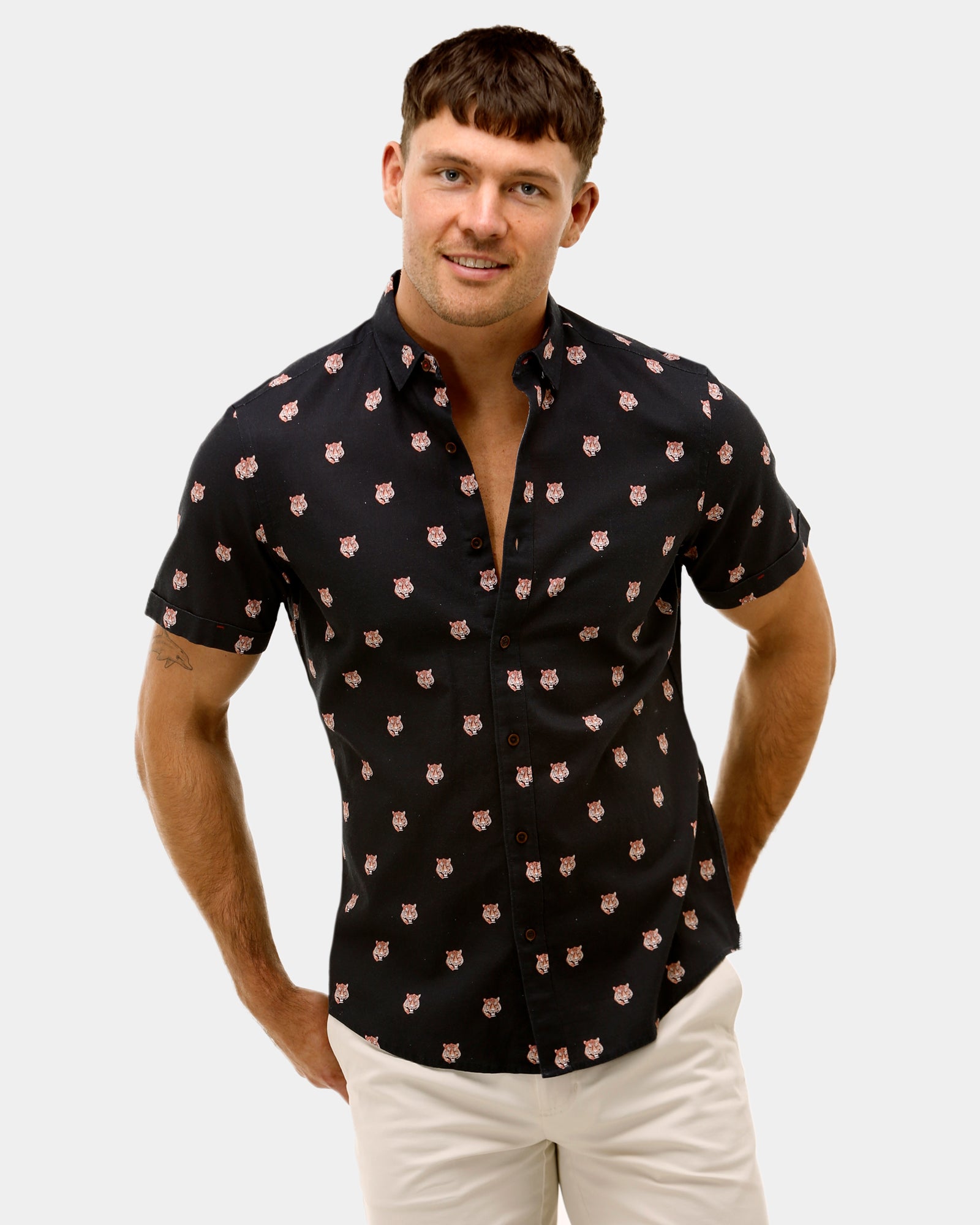Tiger Print Casual Shirt