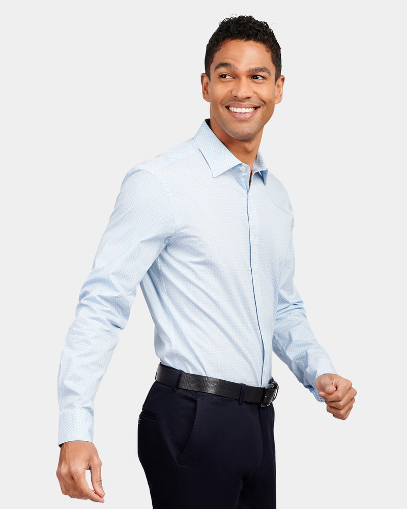 Geo Print Reg Fit Business Shirt