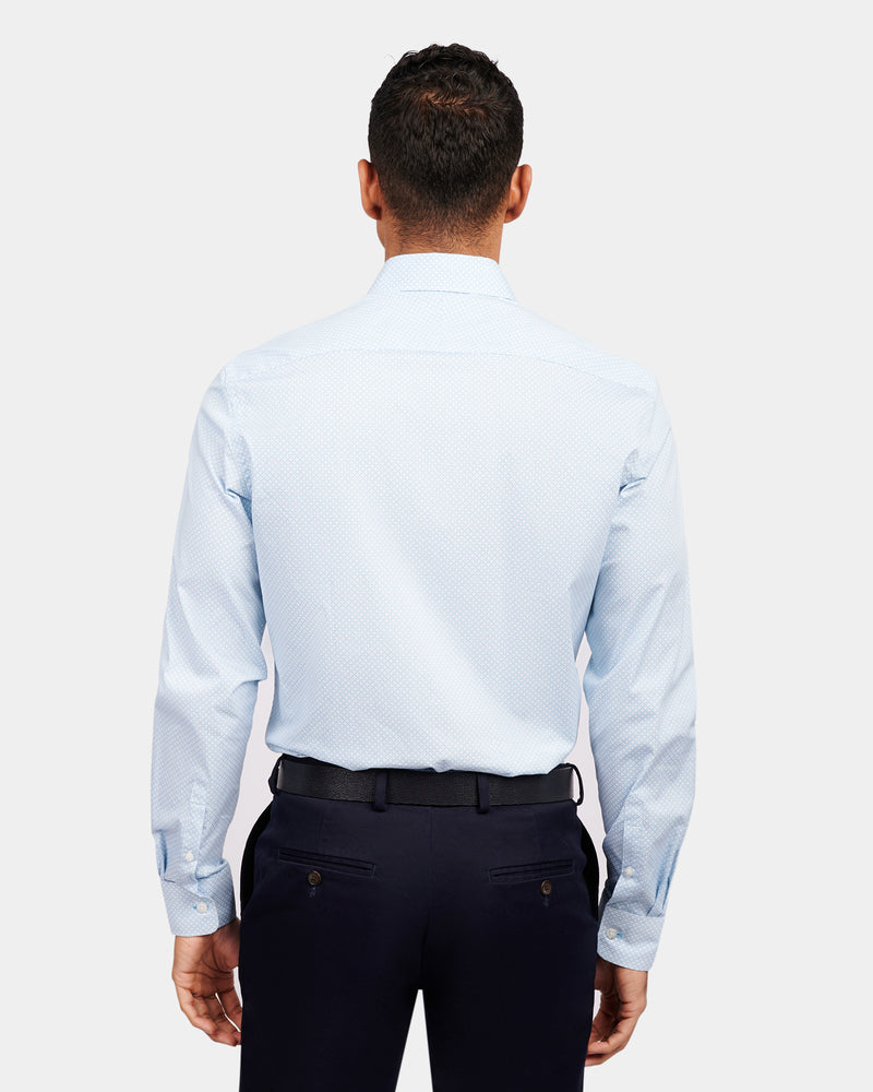 Geo Print Reg Fit Business Shirt
