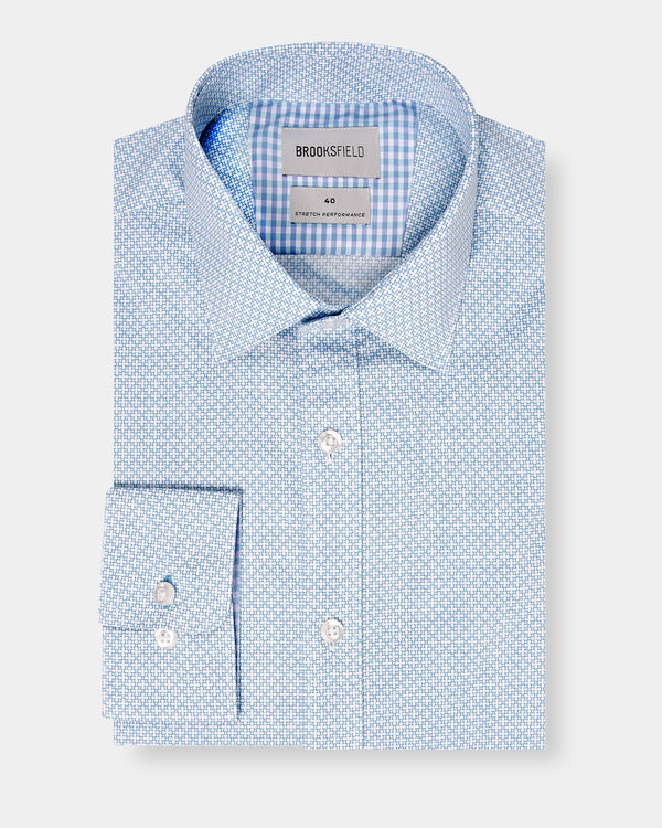 Geo Print Reg Fit Business Shirt