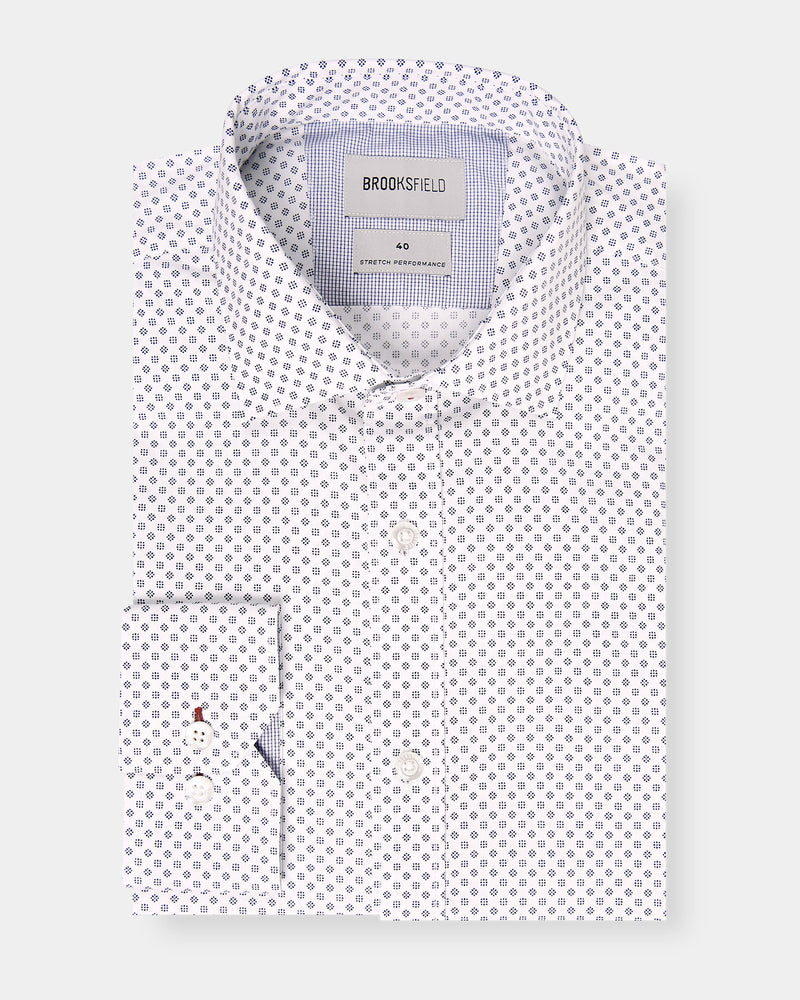 Geo Print Reg Fit Business Shirt