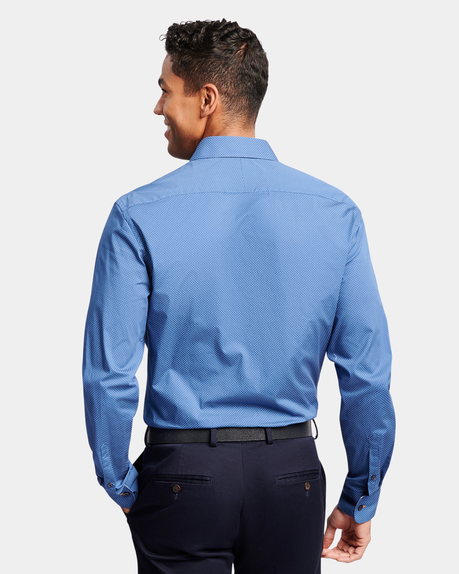 Dot Print Reg Fit Business Shirt