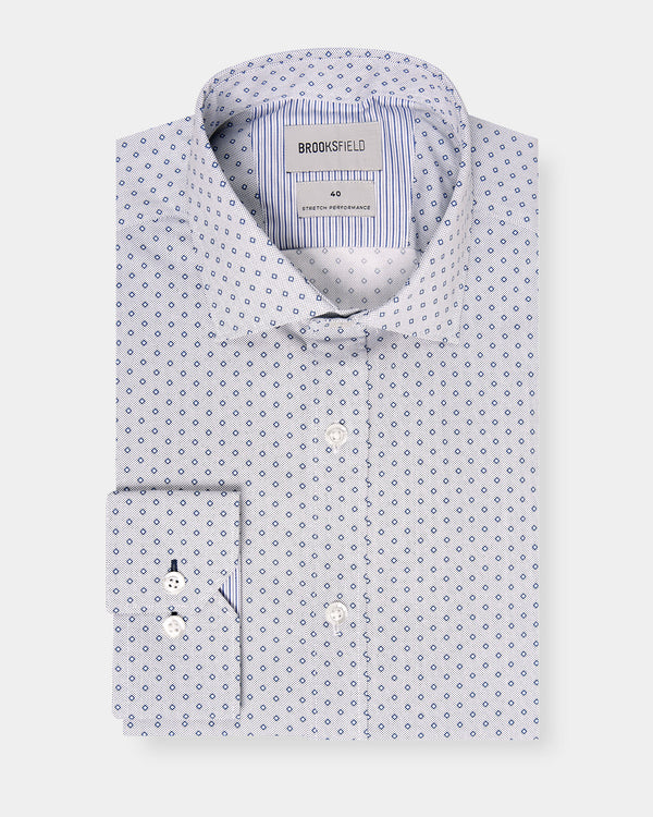 Geo Print Reg Fit Business Shirt