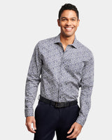 Abstract Floral Print Reg Fit Business Shirt