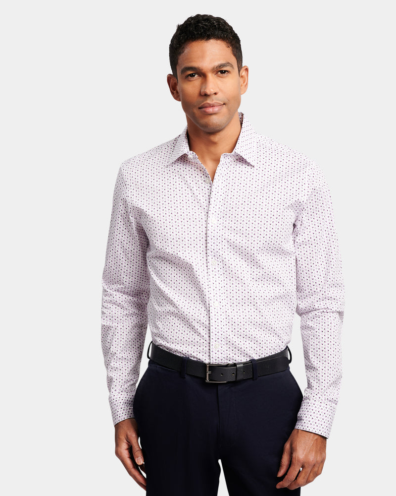 Modern Retro Print Reg Fit Business Shirt