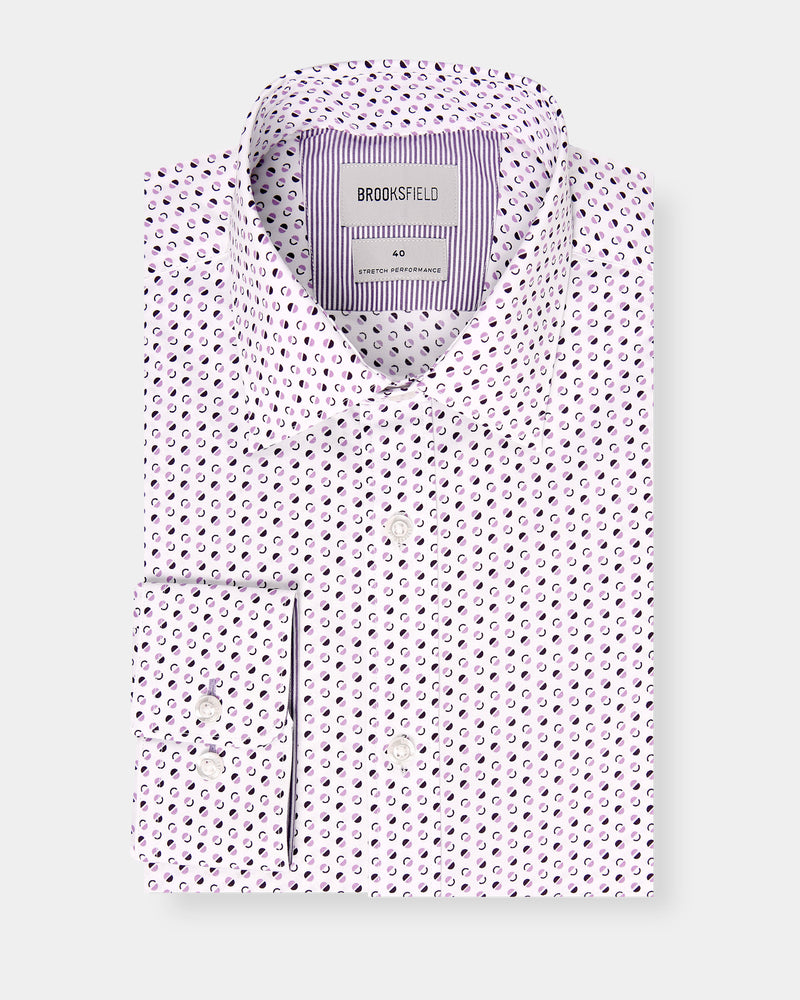 Modern Retro Print Reg Fit Business Shirt