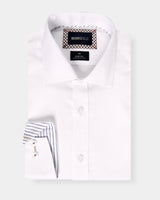 Textured Plain Slim Fit Dress Shirt