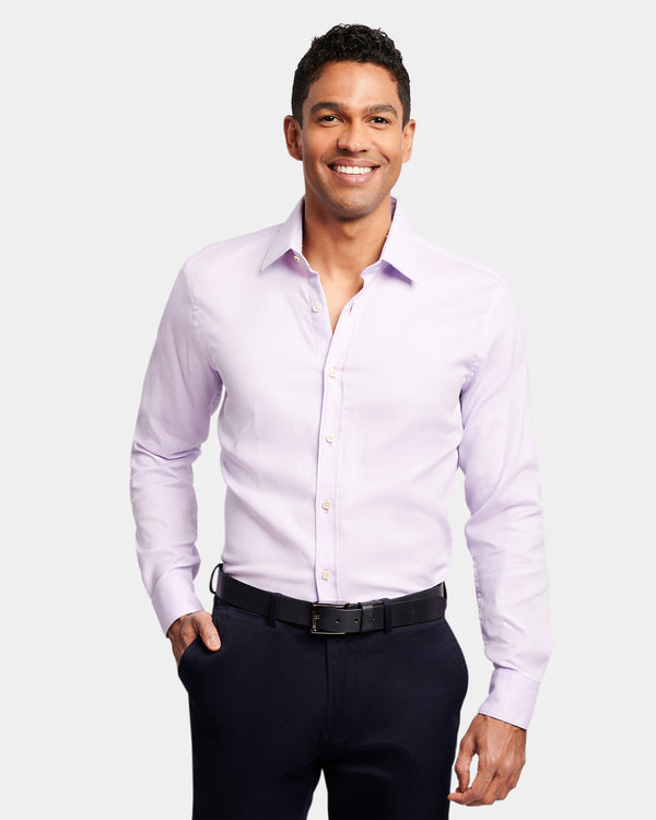 Tonal Textured Slim Fit Dress Shirt