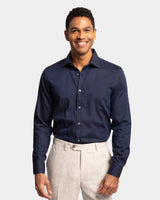 Tonal Textured Slim Fit Dress Shirt