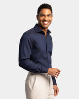 Tonal Textured Slim Fit Dress Shirt