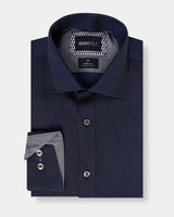 Tonal Textured Slim Fit Dress Shirt