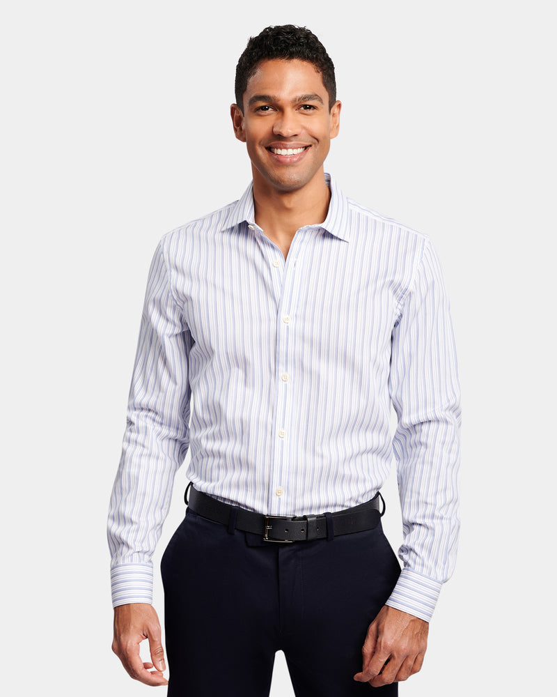 Striped slim fit best sale shirt