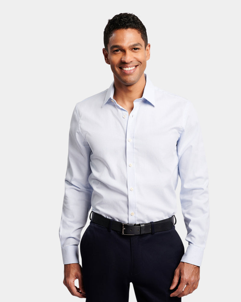 Two-Tone Slim Fit Dress Shirt