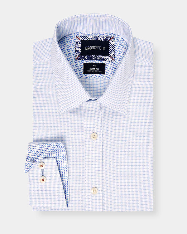 Two-Tone Slim Fit Dress Shirt